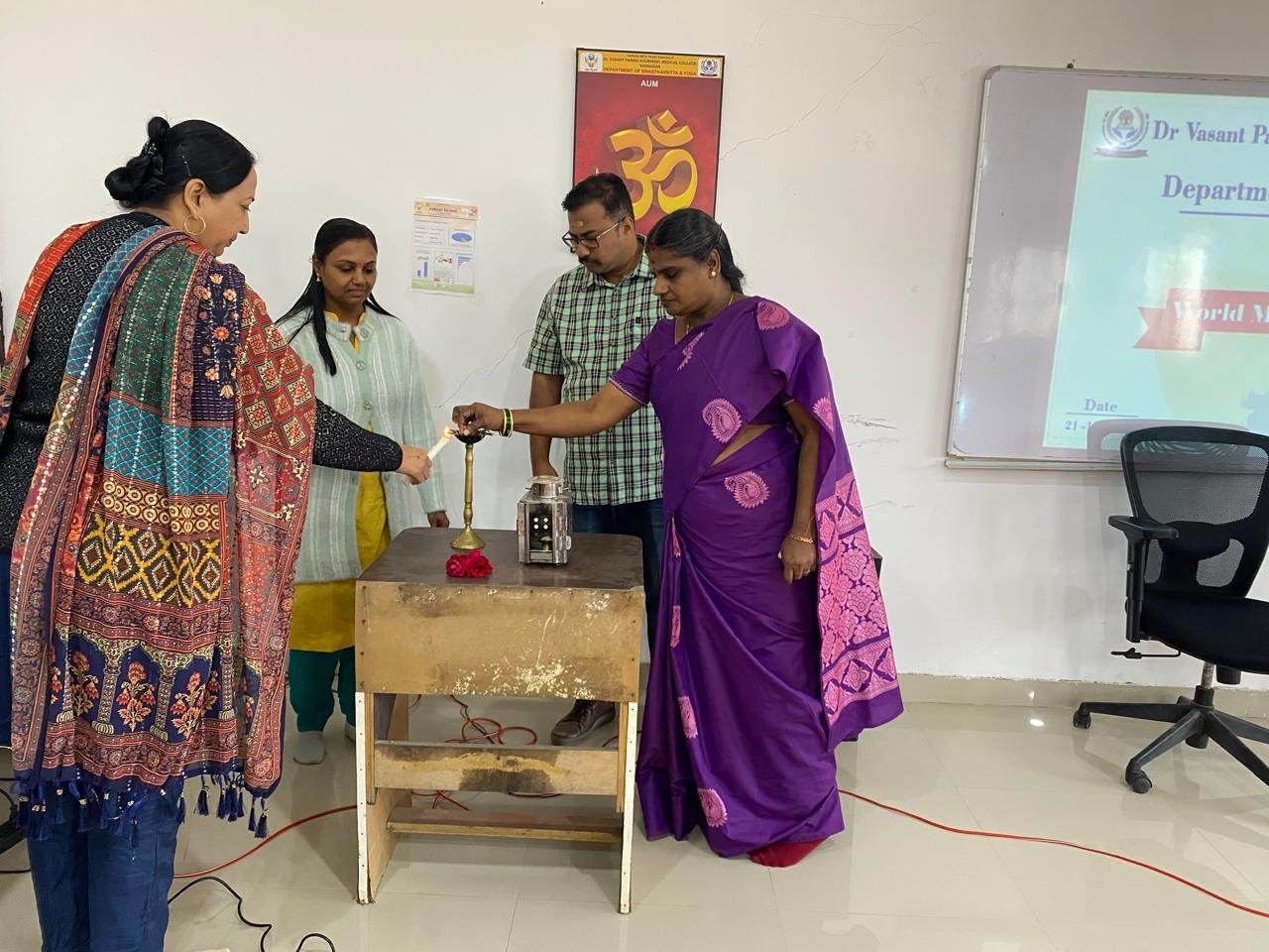 CELEBRATION OF 1st World Meditation Day on 21/12/2024 Department of Swasthavritta & Yoga