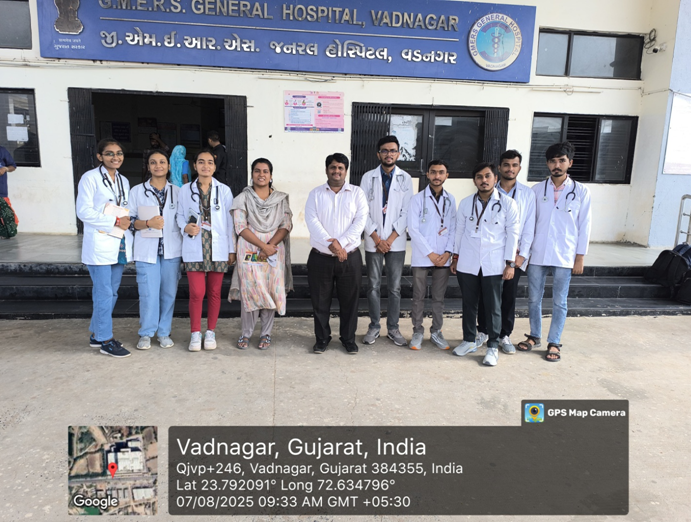 Causality department visit at Gujarat medical Education and Research Society.